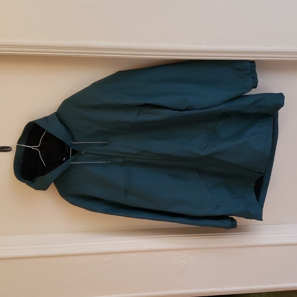 Vintage Perry Ellis America Green Jacket With Hood Size M - Picture 1 of 10